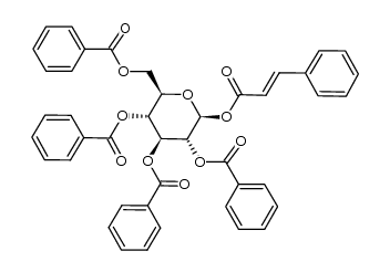 2,3,4,6-tetra-O-benzoyl-1-O-cinnamoyl-β-D-glucopyranose Structure