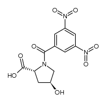trans-1-(3,5-dinitro-benzoyl)-4-hydroxy-D-proline Structure