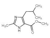 4-异丁基-2-甲基-1H-咪唑-5-甲酸甲酯结构式