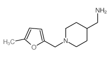 ({1-[(5-甲基-2-呋喃基)甲基]-4-哌啶基}甲基)胺结构式