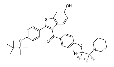 6-Hydroxy-4'-tert-butyldimethylsylyl Raloxifene-d4结构式