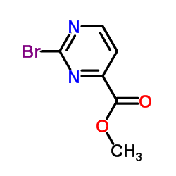 Methyl 2-bromo-4-pyrimidinecarboxylate structure