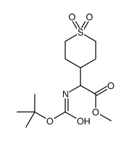 2-(boc-氨基)-2-(1,1-二氧代-4-四氢硫代吡喃)乙酸甲酯结构式
