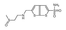 5-[[[2-(Methylsulfinyl)ethyl]amino]methyl]thieno[2,3-b]thiophene-2-sulfonamide结构式