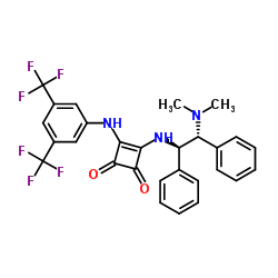 3-[[3,5-bis(trifluoromethyl)phenyl]amino]-4-[[(1R,2R)-2-(dimethylamino)-1,2-diphenylethyl]amino]-3-Cyclobutene-1,2-dione Structure