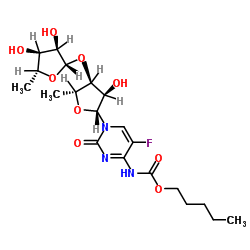3'-O-(5'-脱氧-β-D-呋喃呋喃糖基)卡培他滨结构式