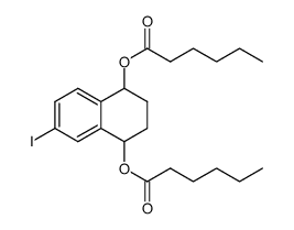 6-iodo-1,2,3,4-tetrahydronaphthalene-1,4-diyl dihexanoate Structure