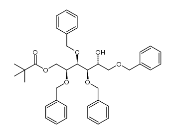 (2S,3R,4R,5R)-2,3,4,6-tetrakis(benzyloxy)-5-hydroxyhexyl pivalate结构式
