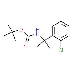 tert-Butyl N-[2-(2-chlorophenyl)propan-2-yl]carbamate结构式