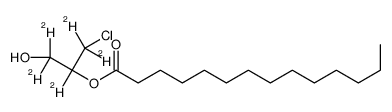 rac 2-肉豆蔻酰基-3-氯丙二醇-d5结构式