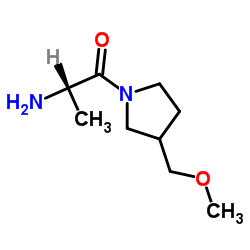 (2S)-2-Amino-1-[3-(methoxymethyl)-1-pyrrolidinyl]-1-propanone Structure