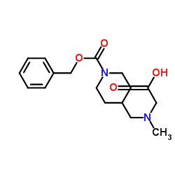 N-({1-[(Benzyloxy)carbonyl]-4-piperidinyl}methyl)-N-methylglycine Structure