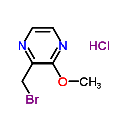 2-(bromomethyl)-3-Methoxypyrazine hydrochloride结构式