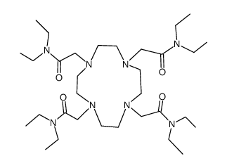 1,4,7,10-tetrakis(N,N-diethylacetamido)-1,4,7,10-tetraazacyclododecane结构式