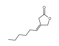 β-Hexyliden-γ-butyrolacton结构式