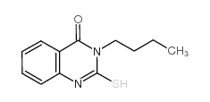 3-丁基-2-疏基-3H-喹唑啉-4-酮结构式