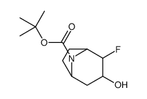 叔-丁基 2-氟-3-羟基-8-氮杂二环[3.2.1]辛烷-8-甲酸基酯结构式