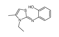 2-[(3-ethyl-4-methyl-1,3-thiazol-2-ylidene)amino]phenol Structure