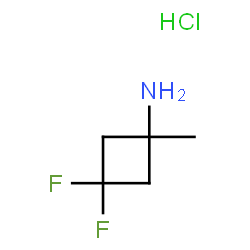 3,3-二氟-1-甲基环丁-1-胺盐酸盐结构式