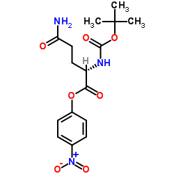 Boc-L-glutamine p-nitrophenylester structure