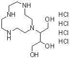 3-(1,4,7,10-Tetraazacyclododec-1-yl)-1,2,4-butanetriol hydrochloride (1:4) Structure