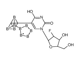 5-o-carboranyl-1-(2-deoxy-2-fluoro-arabinofuranosyl)uracil结构式