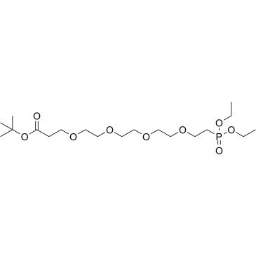 Boc-PEG4-phosphonic acid ethyl ester结构式