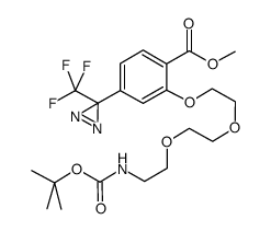 2-[(2,2-二甲基-4-氧代-3,8,11-三氧杂-5-氮杂十三烷-13-基)氧基]-3-[3-(三氟甲基)-3H-二氮杂环丙烯-3-基]苯甲酸甲酯结构式