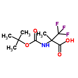 2-{[(tert-butoxy)carbonyl]amino}-3,3,3-trifluoro-2-methylpropanoicacid Structure