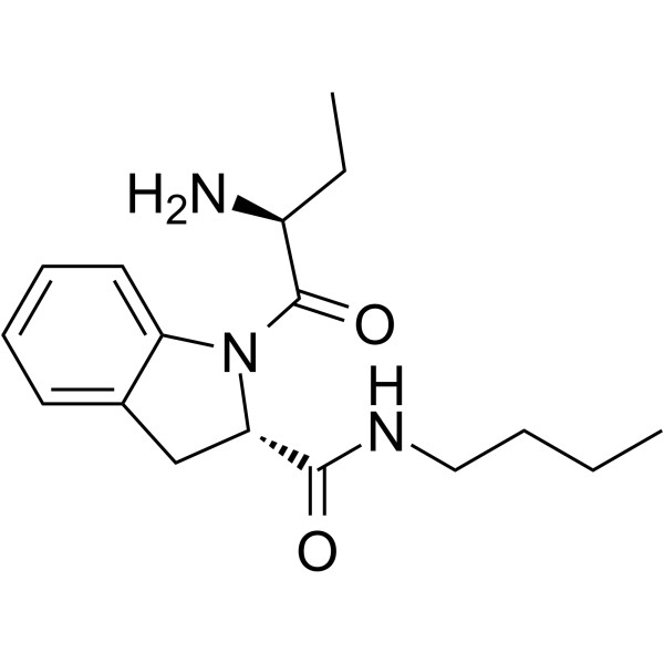 (2S)-[1-[(2s)-2-氨基-1-氧代丁基]-n-丁基]-2,3-二氢-1H-吲哚-2-羧酰胺草酸盐结构式