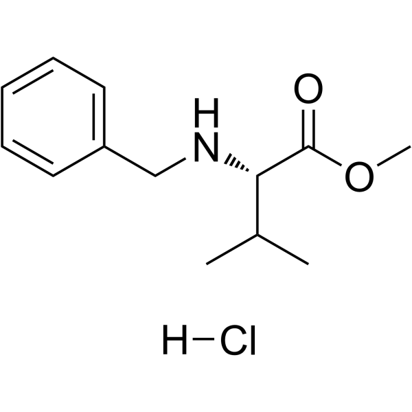 (S)-2-(苄氨基)-3-甲基丁酸甲酯盐酸盐结构式