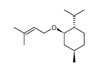 (1S,2R,4R)-1-isopropyl-4-methyl-2-(3-methylbut-2-en-1-yloxy)cyclohexane结构式