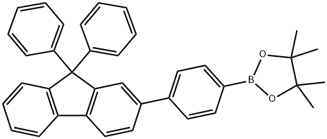 2-[4-(9,9-diphenyl-9H-fluoren-2-yl)phenyl]-4,4,5,5-tetramethyl-1,3,2-dioxaborolane Structure