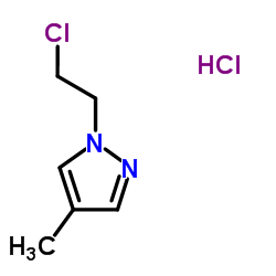 1-(2-Chloroethyl)-4-methyl-1H-pyrazole hydrochloride (1:1) Structure