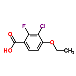 3-Chloro-4-ethoxy-2-fluorobenzoic acid结构式