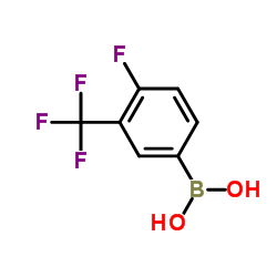 4-氟-3-(三氟甲基)苯硼酸结构式