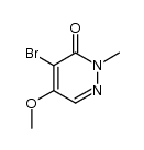 4-bromo-5-methoxy-2-methyl-2H-pyridazin-3-one结构式