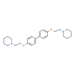 4,4'-Bis(2-piperidinoethyloxy)-1,1'-biphenyl结构式