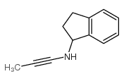 N-(2-丙炔基)-2,3-二氢茚-1-胺结构式