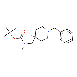 tert-butyl((1-benzyl-4-hydroxypiperidin-4-yl)methyl)(methyl)carbamate Structure
