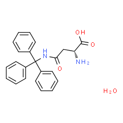 (R)-2-氨基-4-氧代-4-(三苯甲基氨基)丁酸水合物结构式