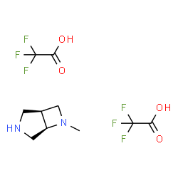 (1S,5R)-6-methyl-3,6-diazabicyclo[3.2.0]heptane; bis(trifluoroacetic acid) Structure