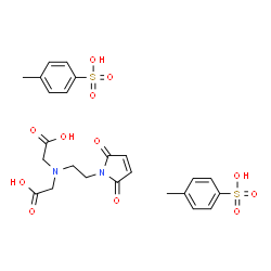 2,2'-((2-(2,5-二氧代-2,5-二氢-1H-吡咯-1-基)乙基)氮烷二基)二乙酸化合物二4-甲基苯磺酸盐结构式