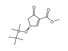 methyl (S)-3-(tert-butyldimethylsilyloxy)-5-oxo-1-cyclopentene-1-carboxylate Structure