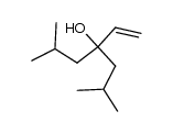 5-methyl-3-(2-methylpropyl)hex-1-en-3-ol结构式