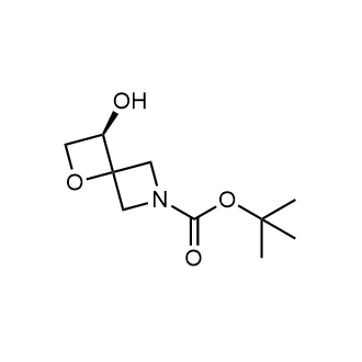 叔丁基(R)-3-羟基-1-氧杂-6-氮杂螺环并[3.3]庚烷-6-羧酸酯结构式