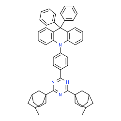 10-[4-[4,6-二(金刚烷-1-基)-1,3,5-三嗪-2-基]苯基]-9,9-二苯基-9,10-二氢吖啶结构式