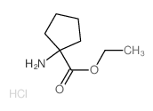 Cyclopentanecarboxylicacid, 1-amino-, ethyl ester, hydrochloride (1:1) Structure
