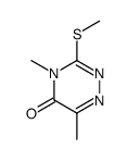 4,6-dimethyl-3-methylsulfanyl-1,2,4-triazin-5-one结构式
