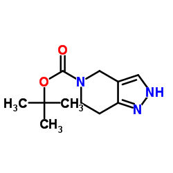 6,7-二氢-1H-吡唑并[4,3-c]吡啶-5(4H)-羧酸叔丁酯结构式